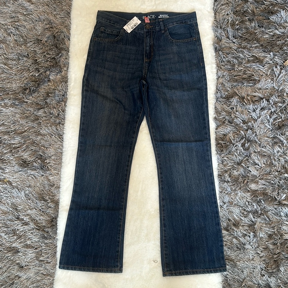 💥NEW💥 Children’s Place Boys dark blue wash, boot cut jeans